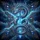 Coiled Silver Dragon Glowing Runic Sword Sapphire Gemstone - Fantasy Lover Gift Spare Tire Cover - 6