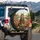 Brown Tabby Cat Cookie Dutch Windmill Wildflowers - Cat Lover Gift Spare Tire Cover - 3