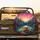 Vintage Camper Van Campfire River Forest Sunset - Camping Lifestyle Gift Spare Tire Cover - 2