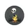 Fluffy Yellow Duckling Holding Skull Shaped Balloon, Grunge Smoke - Everyday Home Decor Gift Spare Tire Cover - 4