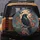 Black Raven Autumn Flowers Full Moon Flying Bats - Nature Lover Gift Spare Tire Cover - 5
