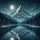 Majestic Snow-Capped Mountain Lake Moon Night Sky Forest - Home Decor Gift Spare Tire Cover - 6
