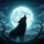 Howling Black Wolf Full Moon Stars Night Sky Winter Trees - Nature Lover Gift Spare Tire Cover - 6