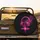 Magenta Over-Ear Headphones Musical Notes Equalizer Sound Waves - Audio Enthusiast Gift Spare Tire Cover - 2