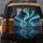 Aurora Borealis Snow Mountains Lake Starry Night Full Moon - Home Decor Gift Spare Tire Cover - 5