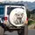 Charming Plump Baby Elephant Wildflowers Butterflies - Outdoor Vehicle Decor Gift Spare Tire Cover - 3