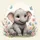 Charming Plump Baby Elephant Wildflowers Butterflies - Outdoor Vehicle Decor Gift Spare Tire Cover - 6
