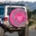 Hot Pink Leopard Heart Zebra Stripes - Everyday Vehicle Decor Spare Tire Cover - 3