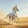 Majestic White Horse Galloping Golden Grassland - Wildlife Lover Gift Spare Tire Cover - 6
