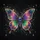 Ornate Iridescent Butterfly Gemstone Gold Filigree - Vehicle Style Accent Gift Spare Tire Cover - 6