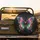 Ornate Iridescent Butterfly Gemstone Gold Filigree - Vehicle Style Accent Gift Spare Tire Cover - 2
