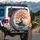 Cherry Blossom Tree Ocean Waves Sunset - Travel Essentials Gift for Nature Lover Spare Tire Cover - 3
