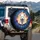Joyful White Puppy Cosmic Nebula Fracture - Wildlife Lover Gift for Dog Owners Spare Tire Cover - 3