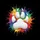 White Bear Paw Print Rainbow Splatter - Wildlife Lover Gift for Bear Enthusiast Spare Tire Cover - 6