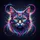 Cosmic Cat Head Black Glasses Energy Bursts - Everyday Use for Cat Lovers Spare Tire Cover - 6