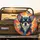 Chihuahua Dog Full Face Portrait Blue Yellow Purple Paint Splatter Brushstrokes - Dog Lover Gift Spare Tire Cover - 2