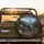 Cruiser Motorcycle American Flag Mountains - Patriotic Adventure Gift for Veterans Spare Tire Cover - 2