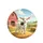 Fluffy Baby Goat Golden Hay Rustic Barn - Farmhouse Decor Gift for Farm Lover Spare Tire Cover - 4