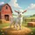 Fluffy Baby Goat Golden Hay Rustic Barn - Farmhouse Decor Gift for Farm Lover Spare Tire Cover - 6