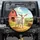 Fluffy Baby Goat Golden Hay Rustic Barn - Farmhouse Decor Gift for Farm Lover Spare Tire Cover - 1