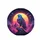 Electric Blue Eagle Moon Mountain Cosmic Sky - Wildlife Lover Gift Spare Tire Cover - 4