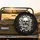 Gritty Weathered Realistic Anatomical Skull Bones White Silver Lilies - Home Decor Gift Spare Tire Cover - 2