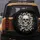 Gritty Weathered Realistic Anatomical Skull Bones White Silver Lilies - Home Decor Gift Spare Tire Cover - 5