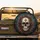 Skull Gold Cross Poppy Sunburst - Vehicle Decor Gift Spare Tire Cover - 2