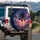 Tall Palm Tree Silhouette Sunset Ocean - Tropical Travel Gift for Adventurers Spare Tire Cover - 3
