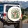 Green Alligator Magnifying Glass Lab Beakers Butterflies Moons Stars - Science Lover Gift Spare Tire Cover - 3