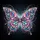 Black Gemstone Jewel Butterfly Metallic Filigree Light Swirls Travel Essentials Spare Tire Cover - 6