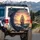 Magnificent Three-Masted Clipper Ship Ocean Waves Sunset Sky - Outdoor Adventure Gift Spare Tire Cover - 3
