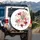 Deep Red Pink Gold Black Layered Hearts Stars - Vehicle Decor Gift Spare Tire Cover - 3
