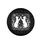 High-Fiving White Silhouette Outline Cats Paw Prints Yarn Balls - Cat Lover Home Decor Gift Spare Tire Cover - 4