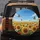 Blooming Sunflowers White Daisies Butterflies Blue Sky - Farmhouse Decor for Garden Lover Spare Tire Cover - 5