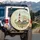 Vintage Maritime Compass Rose Tall Ship Lighthouse - Nautical Explorer Gift Spare Tire Cover - 3