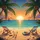 Tropical Beach Sunset Palm Tree Sailboat - Beach Lover Gift Spare Tire Cover - 6