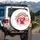 Rainbow Golden Heart Padlock Love Letters Floral - Valentine's Day Gift Spare Tire Cover - 3