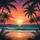 Tropical Beach Sunset Palm Trees Ocean Waves - Beach Life Gift for Beach Lover Spare Tire Cover - 6
