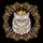 Regal Grumpy Cat Crown Glasses Necklace Gem Black Background - Cat Lover Home Decor Gift Spare Tire Cover - 6