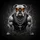 English Bulldog Sunglasses Cross Chain Dark Vest Smoke Grunge - Outdoor Style Gift for Dog Lover Spare Tire Cover - 6