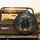 Black Bull Golden Horns Swirling Dust - Powerful Wildlife Lover Gift Spare Tire Cover - 2