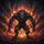 Chained Werewolf Amber Eyes Infernal Fire - Fantasy Lover Automotive Decor Spare Tire Cover - 6