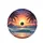 Radiant Sun Tropical Ocean Sunset Waves Palm Trees Island Beach - Adventure Travel Gift Spare Tire Cover - 4