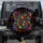 Continuous Densely Packed Layered Paw Prints on Black - Pet Owner Everyday Car Accessory Gift Spare Tire Cover - 1