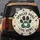 Spoiled Dogs Live Here Dog Paw Prints Heart Dots Swirls - Dog Lover Gift Spare Tire Cover - 5
