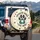 Spoiled Dogs Live Here Dog Paw Prints Heart Dots Swirls - Dog Lover Gift Spare Tire Cover - 3