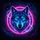 Neon Magenta Blue Wolf Head Glowing Eyes Cyberpunk - Sci-Fi Lover Gift for Auto Enthusiast Spare Tire Cover - 6