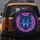 Neon Magenta Blue Wolf Head Glowing Eyes Cyberpunk - Sci-Fi Lover Gift for Auto Enthusiast Spare Tire Cover - 5