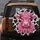 Pink Fluffy Cow Face Heart COW Letters - Farm Animal Lover Vehicle Accessory Gift Spare Tire Cover - 5